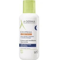 A-Derma Exomega Control Crema Notte - Crema ristrutturante per pelle secca a tendenza atopica - 400 ml