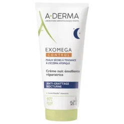 A-Derma Exomega Control Crema Notte - Crema ristrutturante per pelle secca a tendenza atopica - 200 ml