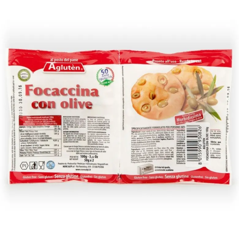 AGLUTEN Focaccina Olive 100g
