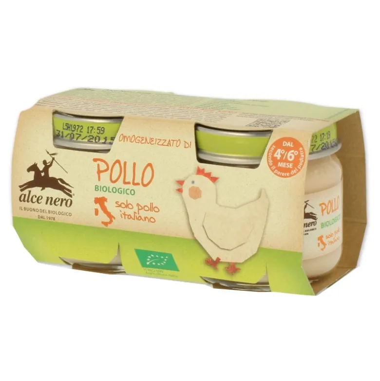 ALCE OMO Pollo Bio 2x80g