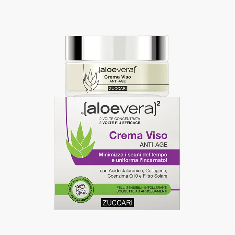 Aloevera 2 Crema Viso Anti-age - Idratante ed illuminante - 50 ml