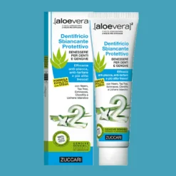 Aloevera 2 Dentifricio Sbiancante Protettivo - Anti tartaro ed alito fresco per gengive sensibili - 100 ml