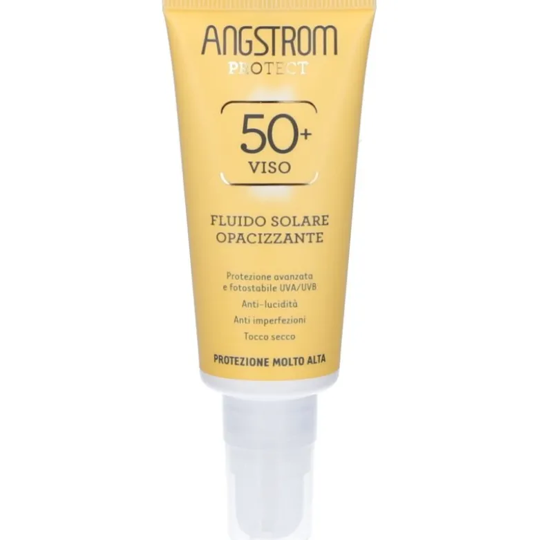 Angstrom Fluido Solare Viso Opacizzante SPF50+ - Protezione solare molto alta per pelle grassa - 40 ml