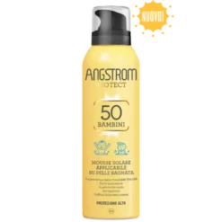 Angstrom Kids Mousse Solare SPF50 - Protezione solare per bambini applicabile su pelle bagnata - 150 ml