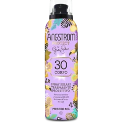 Angstrom Spray Solare Trasparente SPF30 Limited Edition - Spray solare corpo resistente all'acqua - 150 ml