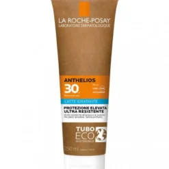 Anthelios Latte Solare Idratante SPF30 Paper - Protezione solare resistente all'acqua per viso e corpo - 250 ml
