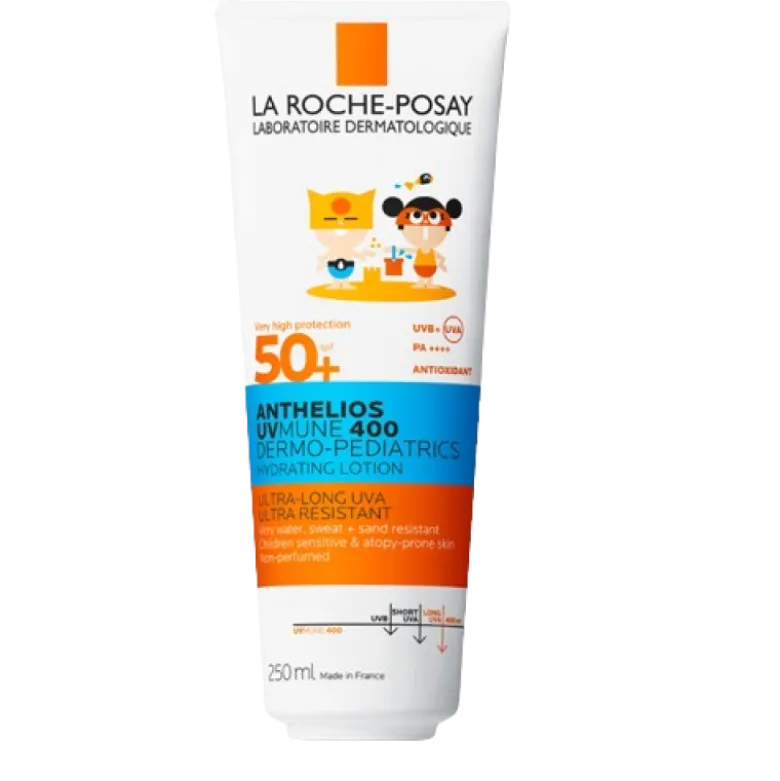 Anthelios Uvmune Dermo-Pediatrics Latte Idratante SPF 50+ - Protezione solare molto alta adatta per bambini - 250 ml