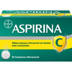 Aspirina C - Trattamento sintomatico di mal di testa, febbre e dolori da lievi a moderati - 20 compresse effervescenti 400 + 240mg