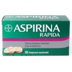 Aspirina Rapida - Trattamento di mal di testa, febbre e dolori da lievi a moderati - 10 compresse masticabili 500 mg