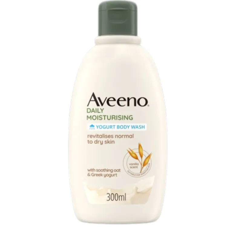 Aveeno Bagnodoccia Allo Yogurt - Idratante per pelle secca - Profumo Vaniglia e Avena - 300 ml