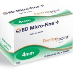 BD MICRO-FINE Penta Point 100 Aghi per Penna Insulina G32 4mm