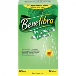 Benefibra Novafibra Liquida - Integratore alimentare di fibre per l'irregolarità intestinale - Gusto mela - 12 bustine Promo