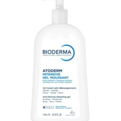 Bioderma Atoderm Intensive Gel Moussant - Gel anti-prurito per pelle molto secca e atopica - 1 litro