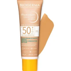 Bioderma Photoderm Cover Touch Mineral Dorè SPF50+ - Protezione solare per pelle mista, grassa e acneica - 40 ml