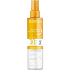Bioderma Photoderm Eau Solaire Bronz SPF30 - Acqua solare protettiva per viso, corpo e capelli - 200 ml