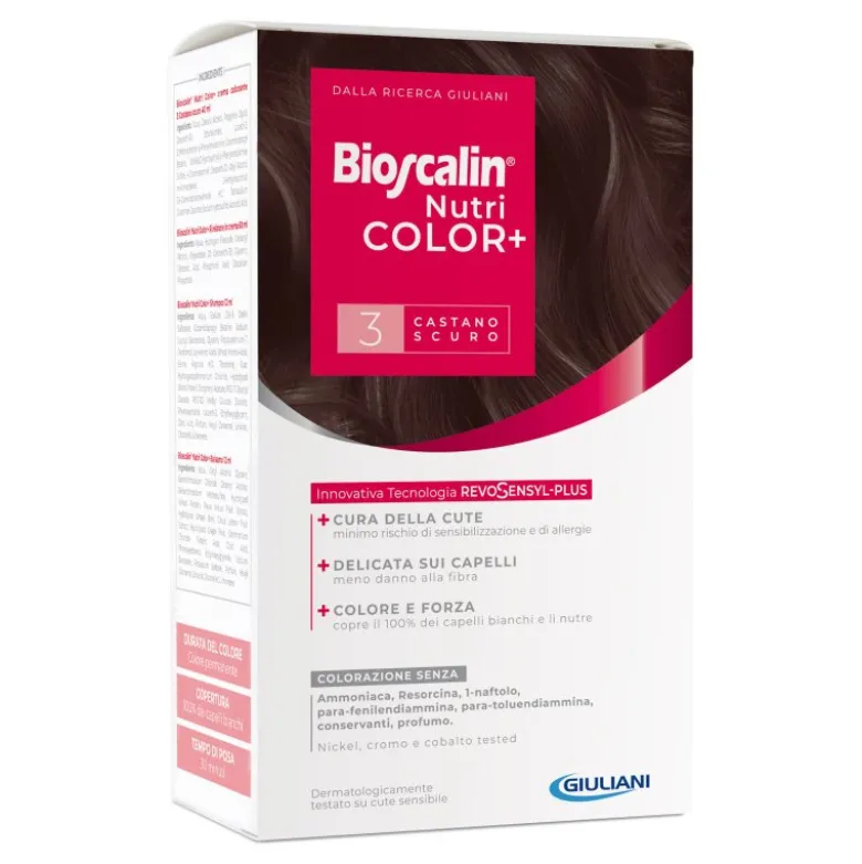 Bioscalin Nutricol Tintura numero 3 - Tinta capelli colore Castano scuro