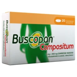 Buscopan Compositum Crampi Addominali, Doppia Azione Contro Dolori Forti e Mal di Pancia, 20 Compresse Rivestite