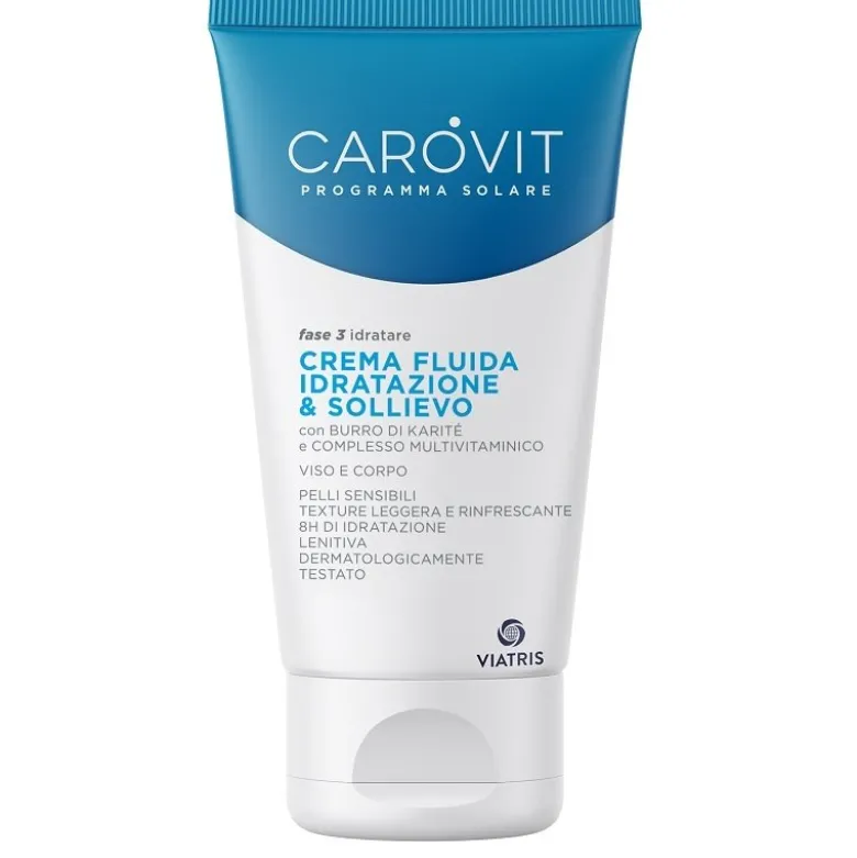 Carovit Solare Crema Fluida - Doposole idratante e rinfrescante - 150 ml