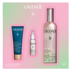 Caudalie Cofanetto di Natale Trio Detox e Luminosità - Acqua di bellezza 100 ml + Vinoperfect siero 10 ml + Vinergetic Maschera 15 ml