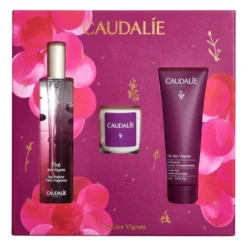 Caudalie Cofanetto di Natale 2025 The' Des Vignes - Acqua profumata 50 ml + Gel doccia 50 ml + Candela profumata