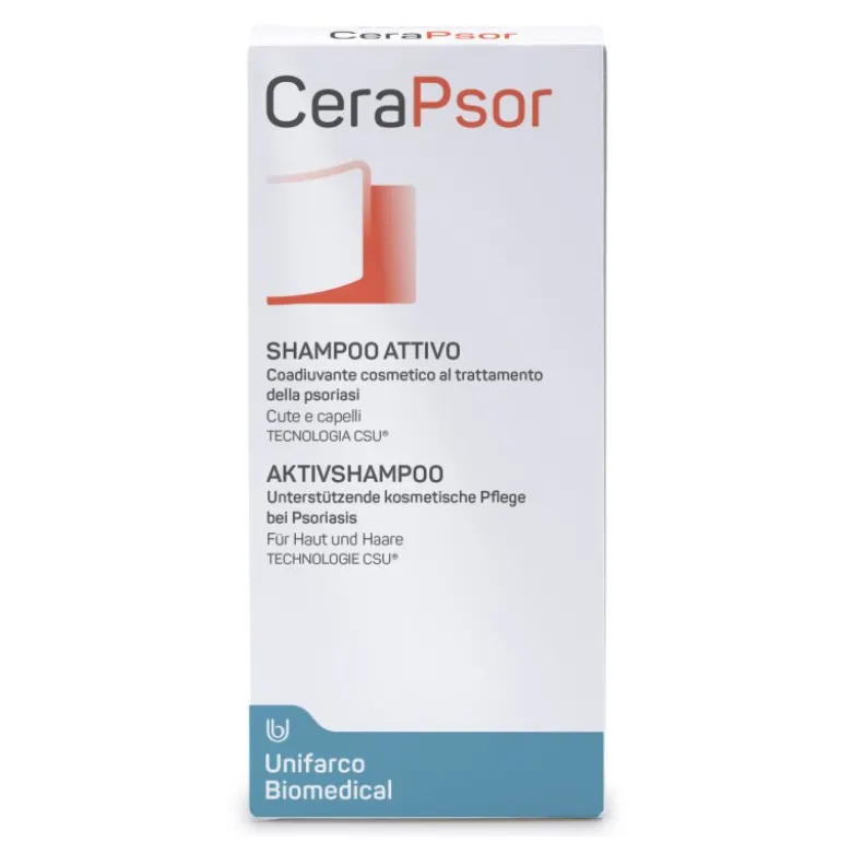 Cerapsor Shampoo Attivo Coadiuvante Cosmetico - Trattamento per la psoriasi del cuoio capelluto - 200 ml