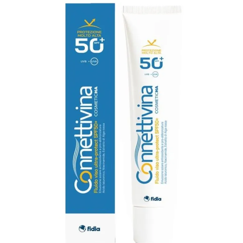 Connettivina Fluido Viso SPF50+ - Protezione solare molto alta per il viso - 50 ml