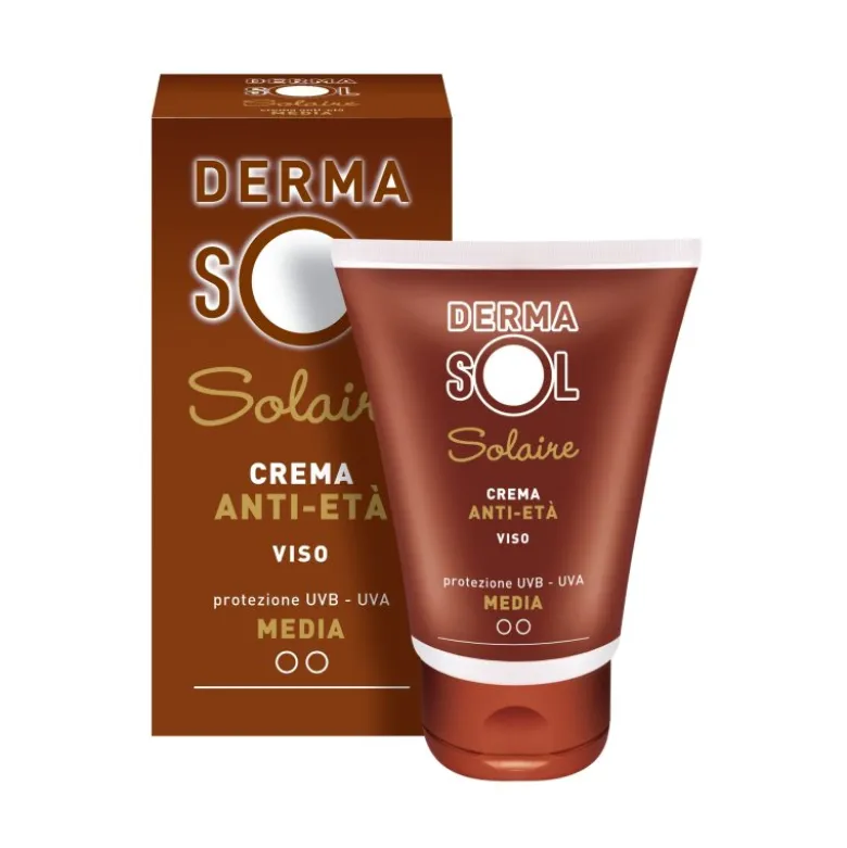 DERMASOL Solaire Crema Viso Anti Eta' Protezione Media 50ml
