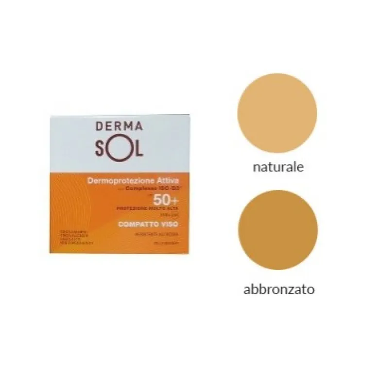 Dermasol Viso Crema Compatta Colore Naturale Protezione Solare Molto Alta 10g