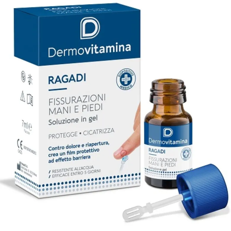 Dermovitamina Ragadi Gel Mani Piedi - Gel cicatrizzante per ragadi - 7 ml