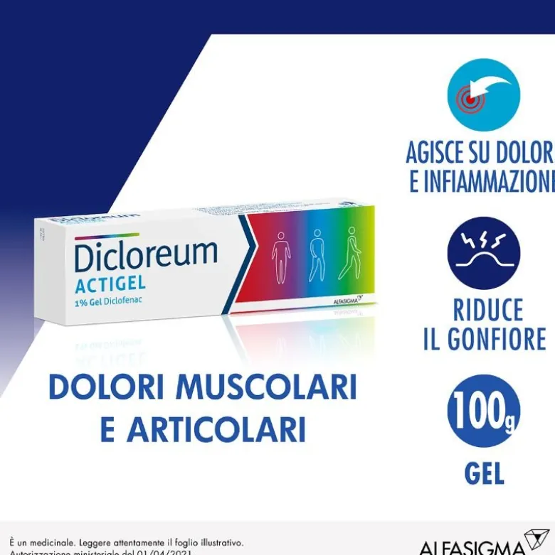 Dicloreum Actigel gel 100 g 1%