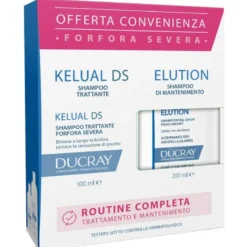 Ducray Routine Completa per Forfora Severa - Kelual Ds shampoo + Elution shampoo equilibrante
