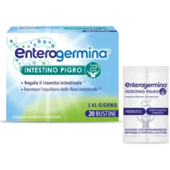 Enterogermina Intestino Pigro, Fermenti Lattici, Probiotici, Prebiotici, Integratore Regolarità Intestinale, 20 Bustine