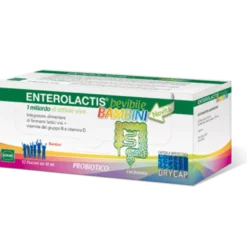 ENTEROLACTIS bevibile BAMBINI - Integratore a base di fermenti lattici vivi - 12 flaconcini