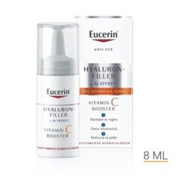 Eucerin Hyaluron Filler + 3X Effect Vitamin C Booster - Trattamento viso illuminante con Vitamina C al 10% - 8 ml