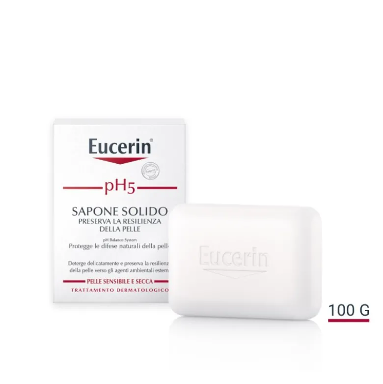 Eucerin pH5 Sapone Solido - Detergente solido per pelle secca e sensibile - 100 g