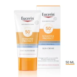 Eucerin Sun Crema solare SPF50+ Per Pelle Sensibile - Protezione solare viso molto alta - 50 ml