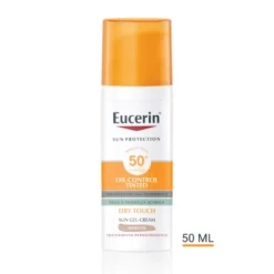 Eucerin Sun Oil Control Tinted SPF50+ - Crema gel solare viso per pelle a tendenza acneica - Colore Medio - 50 ml