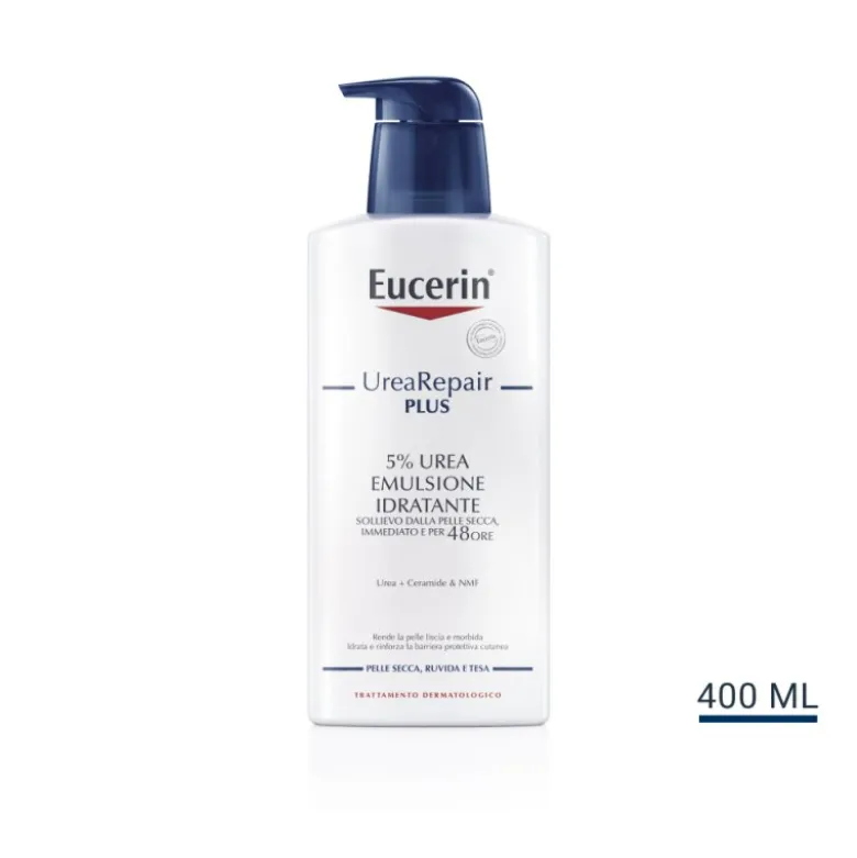 Eucerin UreaRepair Emulsione Idratante con Urea al 5% - Balsamo corpo per pelle secca, ruvida e tesa - 400 ml