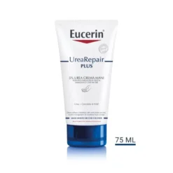 Eucerin UreaRepair Plus Crema Mani con Urea al 5% - Sollievo dalla pelle secca immediato e per 48 ore - 75 ml