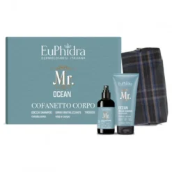 Euphidra Cofanetto di Natale Uomo Mr Ocean - Doccia shampoo rivitalizzante + Spray viso corpo + Trousse