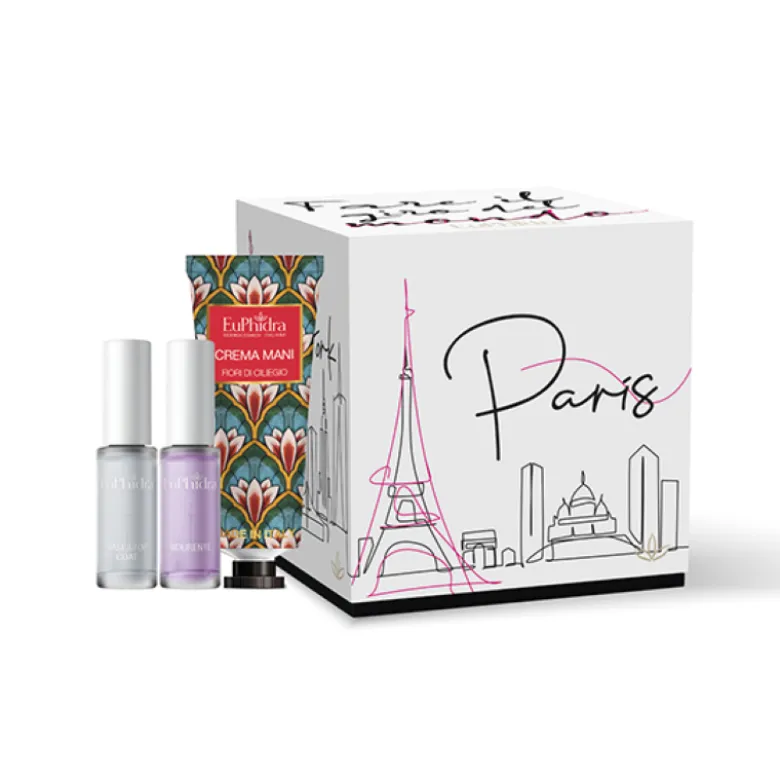 Euphidra Cofanetto di Natale Fare Il Giro Del Mondo - Indurente unghie + Base&Top Coat + Crema mani