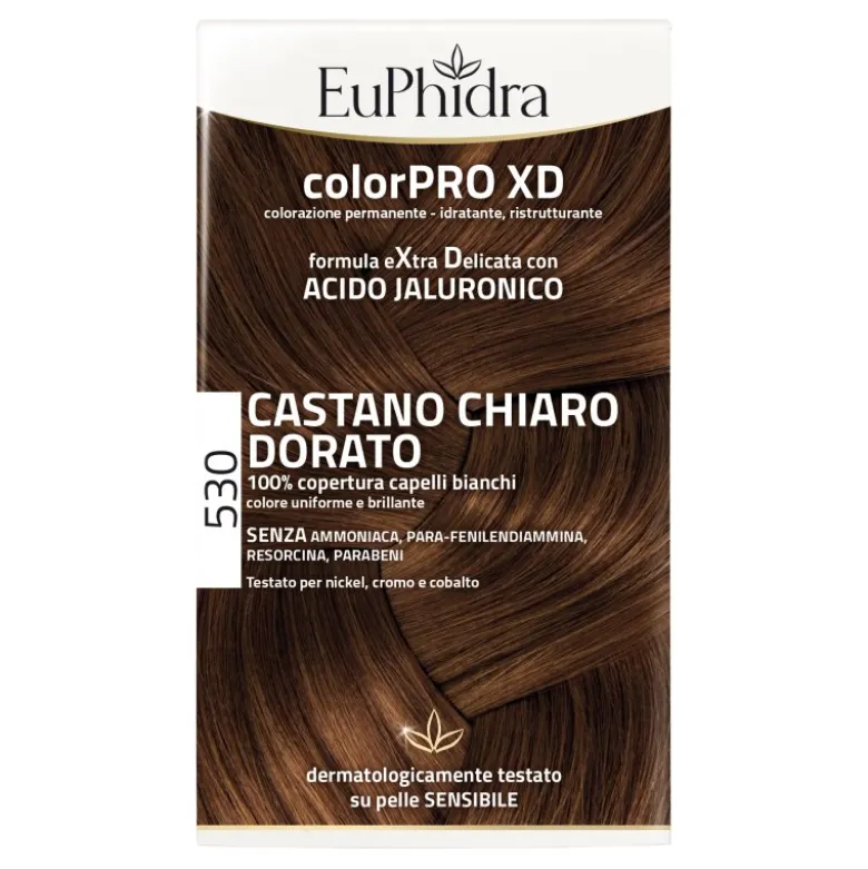Euphidra ColorPRO XD Colorazione Permanente Tinta Numero 530 - Tinta capelli colore castano chiaro dorato