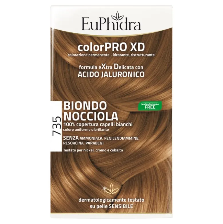 Euphidra ColorPRO XD Colorazione Permanente Tinta Numero 735 - Tinta capelli colore biondo nocciola