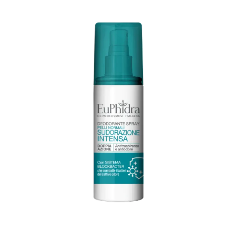 Euphidra Deodorante Spray Antitraspirante e Antiodore - Ideale contro la sudorazione intensa - 100 ml
