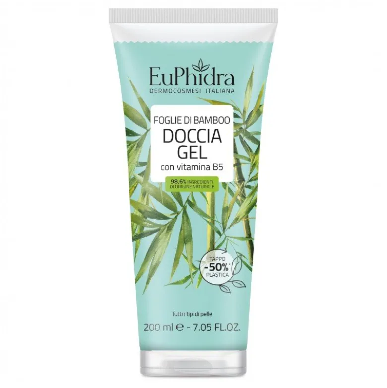 Euphidra Gel Doccia Delicato - Gel doccia al profumo di foglie di bamboo - 200 ml