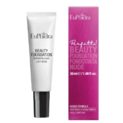 Euphidra Perfetto Beauty Fondotinta Nude - Idrata e uniforma le piccole imperfezioni del viso - Tonalità Light Beige - 30 ml