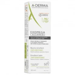 Exomega Allergo Balsamo Emolliente Tripla Azione - Balsamo lenitivo per pelle secca e reattiva - 200 ml