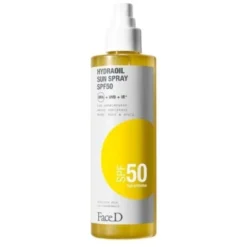 FaceD Hydraoil Spray Solare SPF50 - Protezione solare molto alta per corpo e capelli - 200 ml