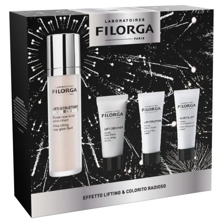 Filorga Cofanetto di Natale Lift Structure - Fluido illuminante 50 ml + Siero liftante 7 ml + Crema giorno liftante 7 ml + Crema notte liftante 7 ml