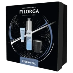 Filorga Cofanetto Natale 2023 Hydra Hyal - Siero idratante rimpolpante + Crema viso + Candela per ambienti